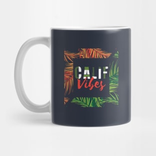 California Vibes Tropical palm leaf Mug